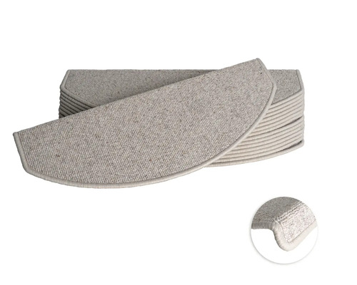 Schodový nášlap Blenheim 269 světle béžová 28x65 cm Textilní kobercové stupně naskládané na sobě