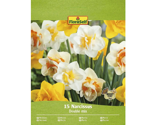 Narcisy plnokvěté FloraSelf mix 10/12 15 ks