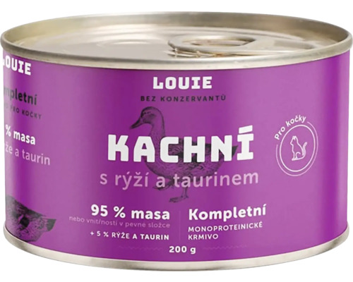 Konzerva pro kočky LOUIE kachní 200 g