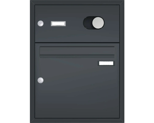 Poštovní schránka s interkomem, zvonkem, zámkem a jmenovkou