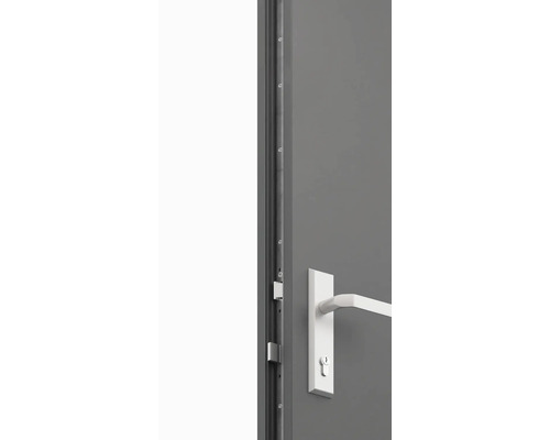 Detail interiérových dveří s rámem a klikou