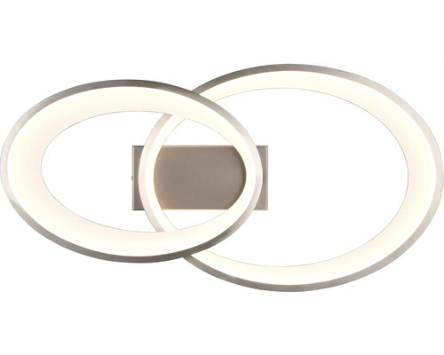 Nástěnné svítidlo se dvěma do sebe zapadajícími kruhy a obdélníkovým držákem