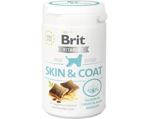 Pamlsky pro psy Brit Care Vitamins Skin & Coat 150 g Brit vitamíny pro psy, kůže a srst, doplněk stravy