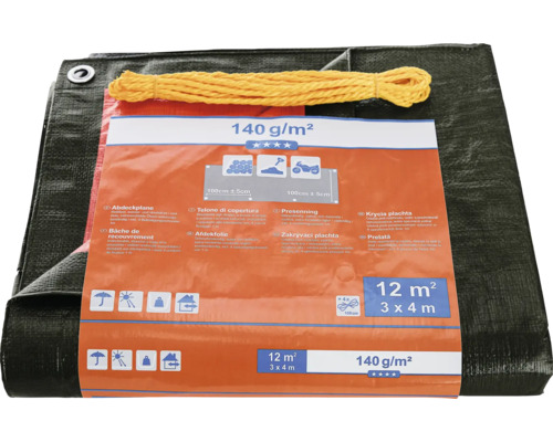 Krycí plachta 3 x 4 metry s provázkem