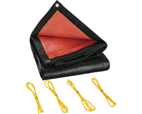 Krycí plachta s oky a upevňovacími lany