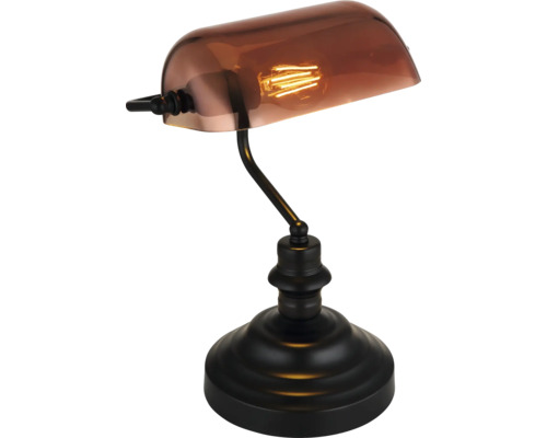 Stolní lampa Globo 2491C ANTIQUE E27 60 W černá/matná/sklo měď