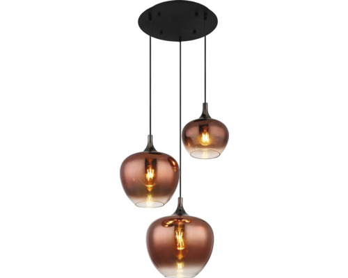 Závěsné svítidlo se třemi skleněnými stínidly