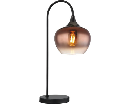 Stolní lampa Globo 15548TG MAXY E27 40 W černá/sklo