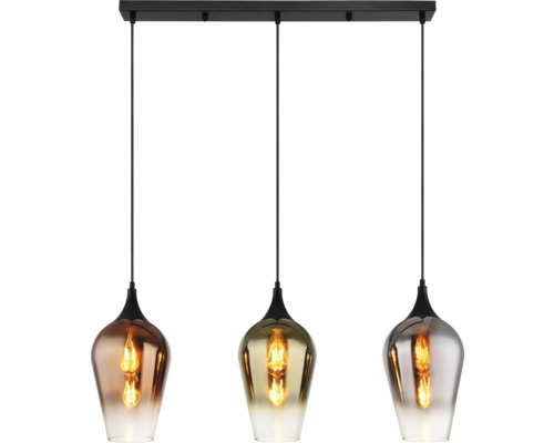 Závěsné svítidlo s třemi skleněnými stínidly