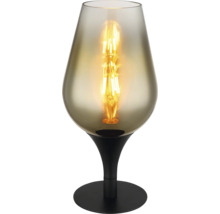 Dekorativní stolní lampa se světelným zdrojem pod skleněnou kupolí