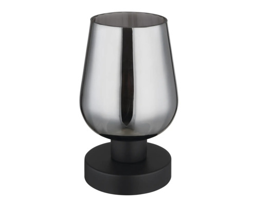 Dekorativní stolní lampa ze skla a kovu