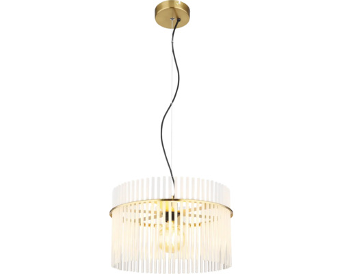 Závěsné svítidlo s kulatým stínidlem z tyčí