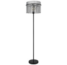 Stojací lampa s kovovým lamelovým stínidlem