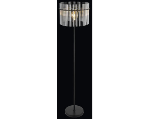 Stojací lampa se stínidlem z kovových tyčí