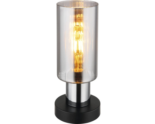 Stolní lampa se skleněným válcem a světelným zdrojem