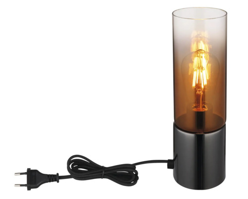 Stolní lampa se skleněným tělem a světelným zdrojem