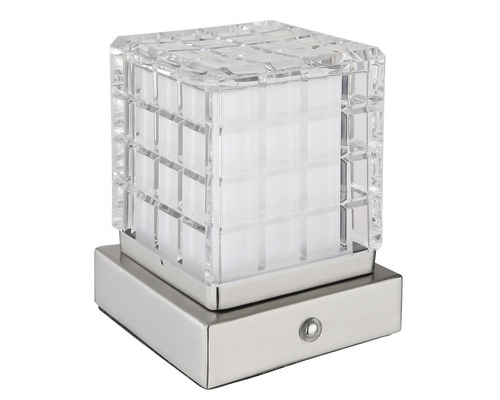 Venkovní lampa ve tvaru krychle s křišťálově čistým stínidlem