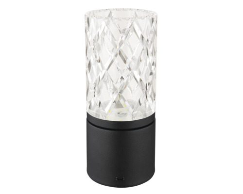 Dekorativní stolní lampa s křišťálovým sklem a LED