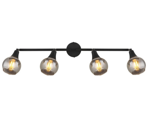 Stropní svítidlo se čtyřmi žárovkami a skleněnými stínidly