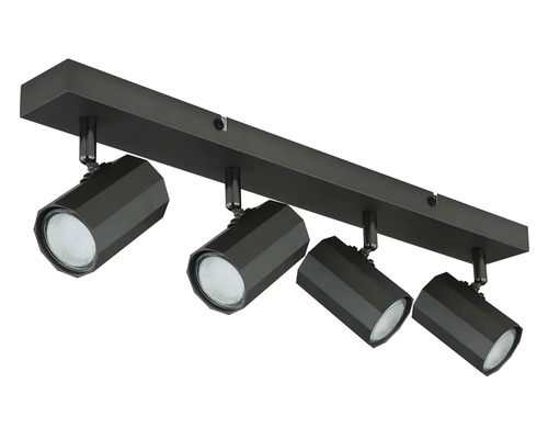 Stropní svítidlo se čtyřmi reflektory z kovu