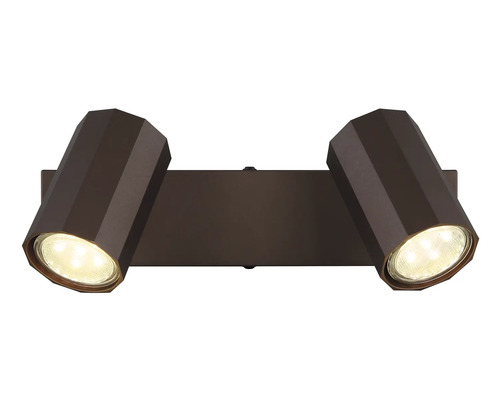 Dvouplamenné LED nástěnné svítidlo s nastavitelnými spoty