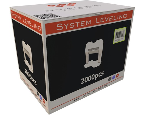 Balení nivelačního systému dlaždic s obsahem 2000 kusů