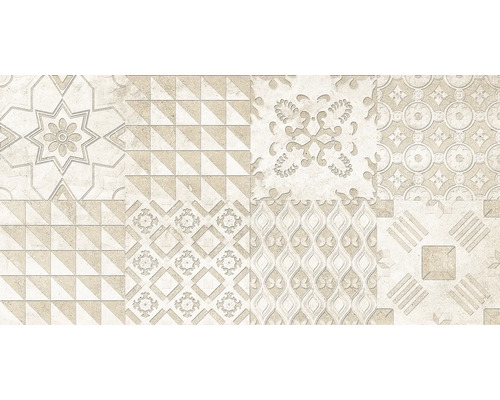 Obklad imitace betonu patchwork STONE beige 25x50 cm Dekorativní obkládačka s různými vzorovými provedeními pro interiér