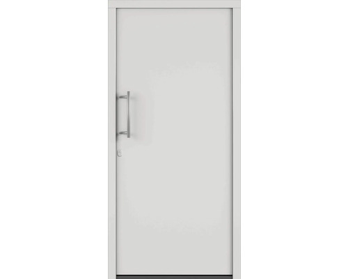 Plastové vchodové dveře AK851 100 x 210 cm R bílá Bílé interiérové dveře s klikou