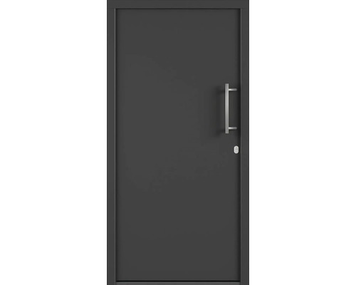 Plastové vchodové dveře AK851 100 x 200 cm L bílá/antracit Vchodové dveře s madlem