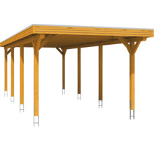 Dřevěný carport s plochou střechou