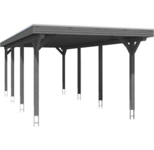 Dřevěný carport se sloupky a střechou