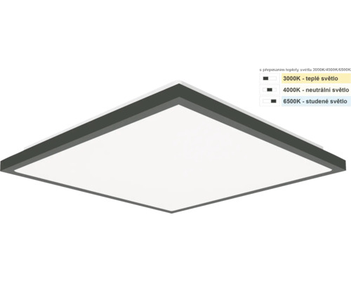 LED stropní svítidlo Top Light Onyx HL CCT IP44 24 W 2400 lm 3000-4000-6500 K černé