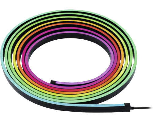 LED pásek Paulmann EntertainLED 79557 RGB 12 W 200 lm 3000 K 5 m černý neon LED světelný had srolovaný s různými barvami