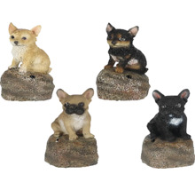 Dekorativní figurky s motivy psů na kameni
