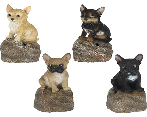 Dekorativní figurky s motivy psů na kameni