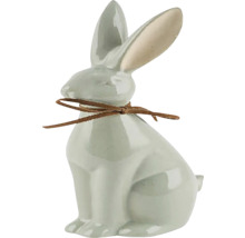 Dekorativní velikonoční zajíček s mašlí jako dekorace stolu