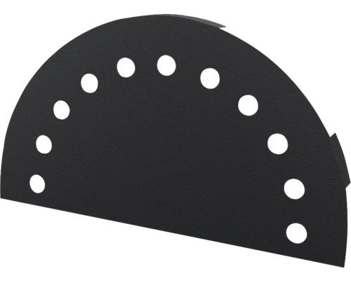 Půlkruhová šablona s otvory