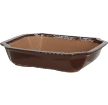 Květináč na bonsaje keramický 31 x 25 x 9 cm BONSAI L hnědý