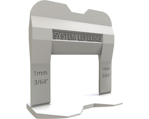Distanční vložka nivelačního systému dlaždic se šířkou spáry 1 milimetr