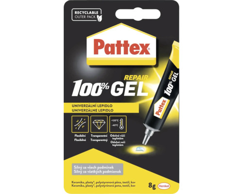 Lepidlo univerzální PATTEX 100% GEL 8g