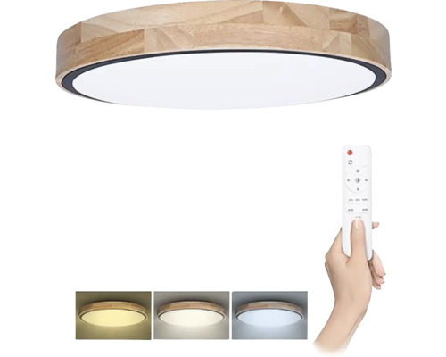 LED stropní svítidlo Solight WO8006 Iron Oak 60 W 4200 lm 3000-6000 K dub s dálkovým ovládáním