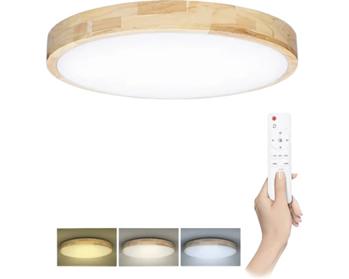 LED stropní svítidlo Solight WO8009 Solid Oak 48 W 3360 lm 3000-6000 K dub s dálkovým ovládáním