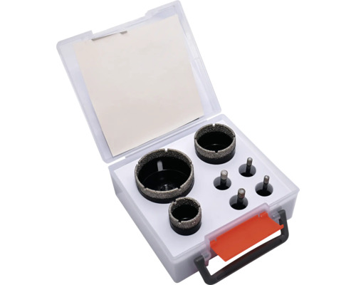 Sada děrovek v kufříku pro vrtačky