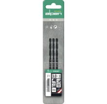 HSS spirálový vrták Alpen Ø 3,2 mm DIN 338 RN, 3 kusy