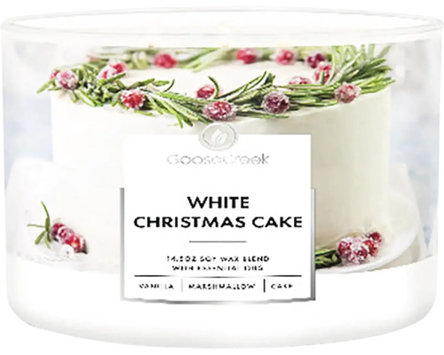 Vonná svíčka ve skle Goose Creek WHITE CHRISTMAS CAKE 0,41 kg