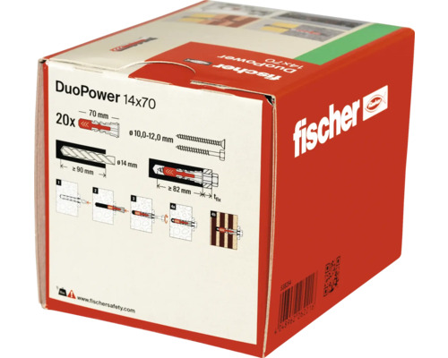 Hmoždinka Fischer DuoPower 14x70, balení 20 kusů