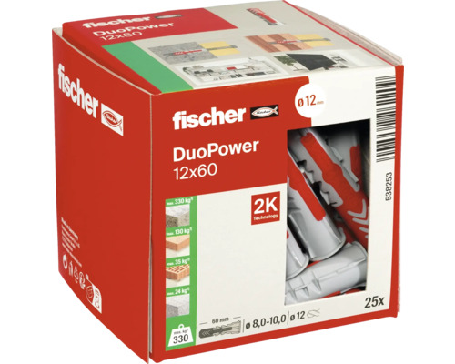 Hmoždinka Fischer DUOPOWER 12x60 mm 25 ks