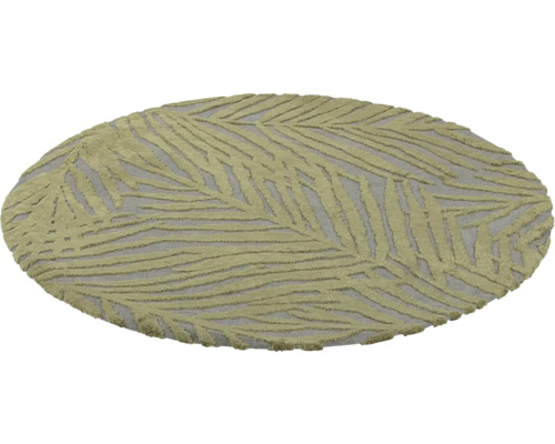 Kulatý koberec s listovým vzorem