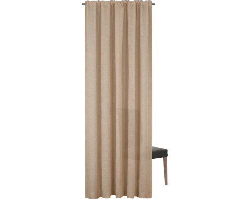 Béžový látkový závěs s řasící páskou