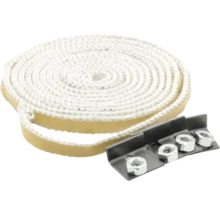 Těsnicí šňůra a upevňovací materiál pro dvířka trouby